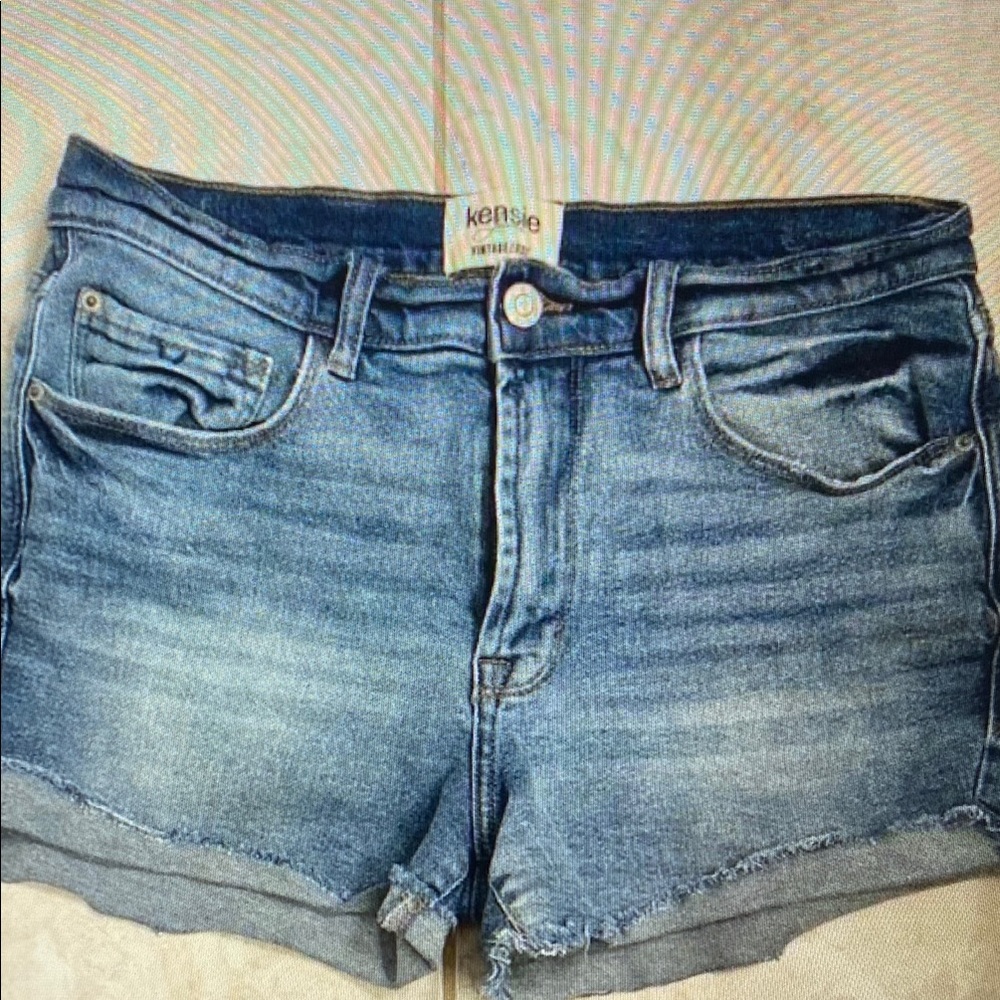 Kensie Women's Blue Denim Athletic Shorts